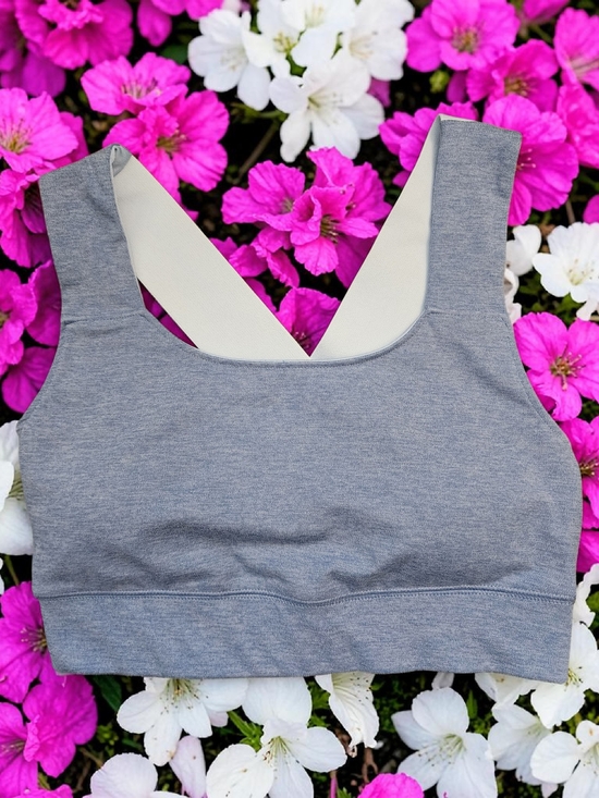 MTA Sport Other - MTA Sport Dusty Blue Sports Bra with Cream Crossover Straps